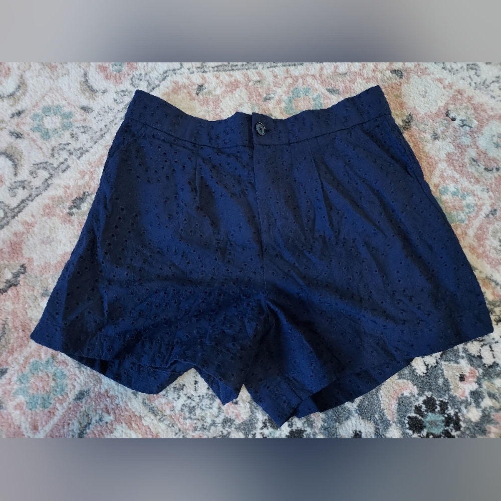 torrid Navy Eyelet High-Waist Shorts
